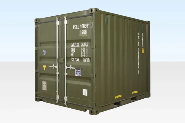 10Ft X 8Ft Shipping Container (One Trip) - Green