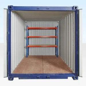 Adjustable, Heavy Duty Three Tier Racking For Rear Of Container