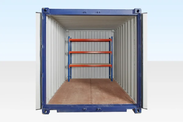 Adjustable, Heavy Duty Three Tier Racking For Rear Of Container