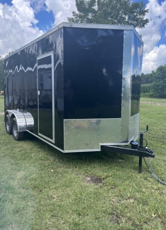 Black Anvil 7×16 Enclosed Trailer w/ 84″ Interior Height