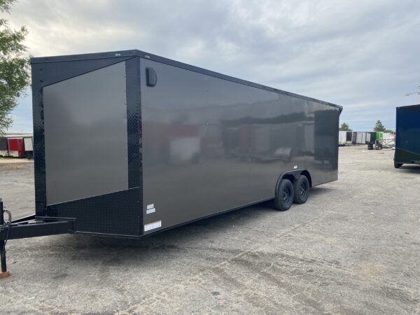 Fast Cargo 8.5×28 Enclosed Charcoal Gray Blackout Trailer