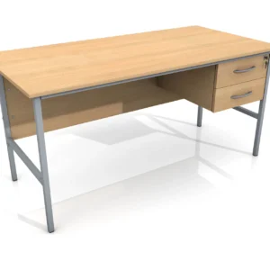 Site Office Single Pedestal Desk (1500m)