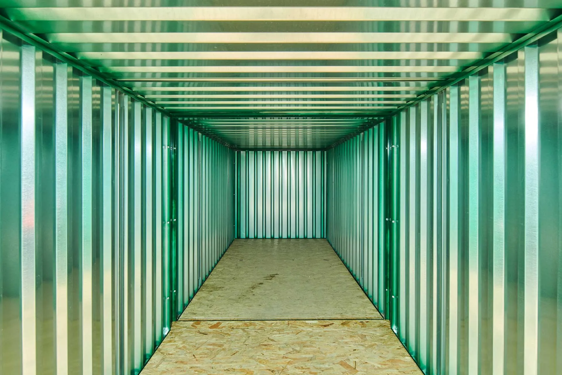 6m x 2.1m end linked flat packed container bundle (powder coated)