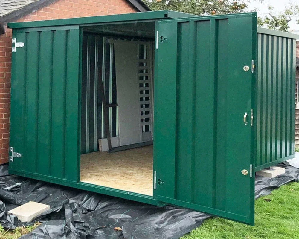 3m x 2.1m flat pack storage container